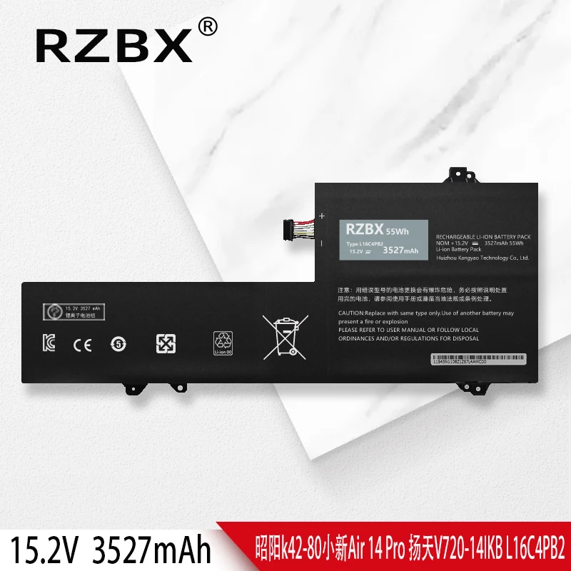 

RZBX Laptop Battery L16C4PB2 L16L4PB2 L16M4PB2 For Lenovo Ideapad 720s-14IKB V720-14-ISE/IKB k42-80 XiaoXin Air Pro 14 Notebook