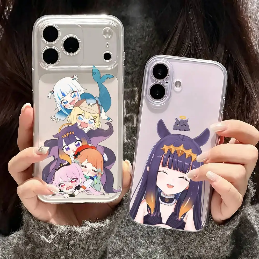 Фото Чехол для телефона Ninomae Ina nis Hololive English для iPhone 17, 16, 15, 14, 13, 12, 11 Plus, Pro Max, мягкий прозрачный чехол №1