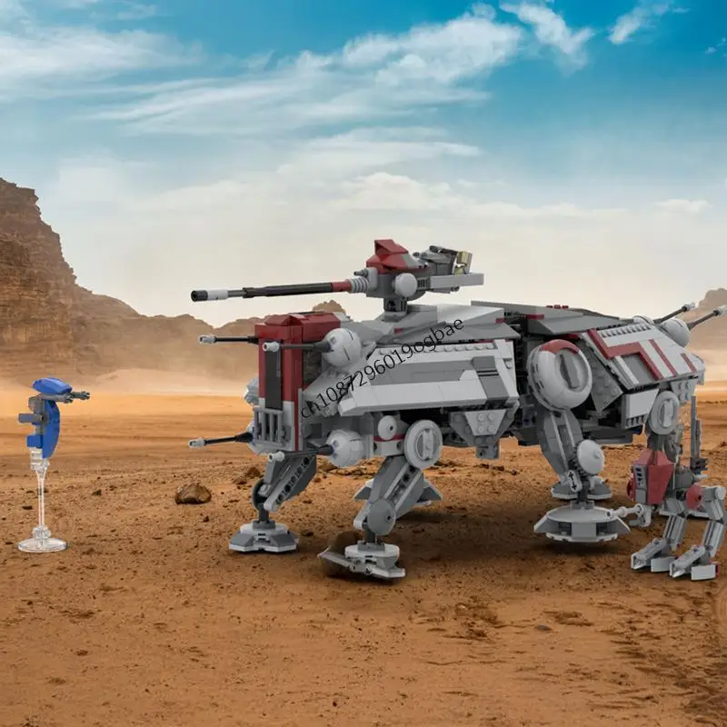 Фото Новый конструктор из 1363 деталей: Модель AT-TE Walker из знаменитого фильма «Звёздные войны». Креативные идеи для творчества своими руками. Детские игрушки. Подарки на день рождения. Строительные блоки 7675. №1