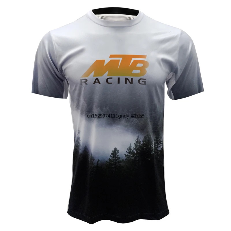 

MTB Misty forest elements Loose Long sleeve RPET DH MX long motocross moto Riding Fitness training Short T-shirt
