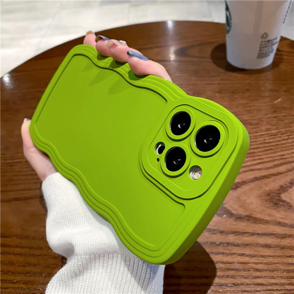 

MiFuny Cute Candy iPhone Case Curly Wavy Phone Case For iPhone 14 13 12 Pro Max Plus 2023 Soft Silicone Bumper Protective Cover