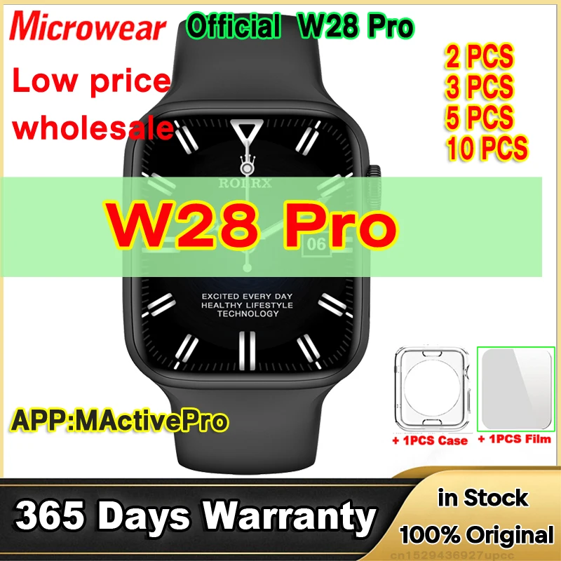 

Microwear 2PCS 3PCS Original iwo W28 Pro Smart Watch Series 8 Wholesale Low Price NFC BT Call ECG IP68 Waterproof Smartwatch