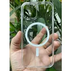 Чехол для iPhone 12 Mini 11 Pro Max SE2020 XR XS X 8 Magsafe, прозрачный Магнитный чехол для Samsung S21 Plus S21Ultra Huawei P40 Pro