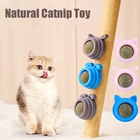 cute natural catnip toy 360 rotatable kitten shape toys ball reusable cats candy snack molar toothpaste edible cat accessories