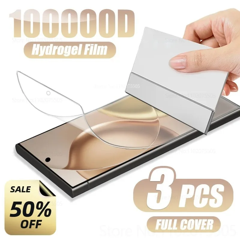 Фото 3 шт. гидрогелевая пленка с полным покрытием для Samsung Galaxy Note 20 Ultra Note 10 S25 Ultra S24Plus HD Claer Защитная пленка для экрана S23 Ultra S22 №1