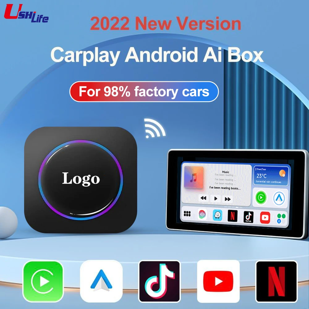 

Ushilife Wireless CarPlay Box Android Auto Online TV Adapter Upgrade Car Play Dongle Youtube Netflix For Benz Jeep Audi Mazda