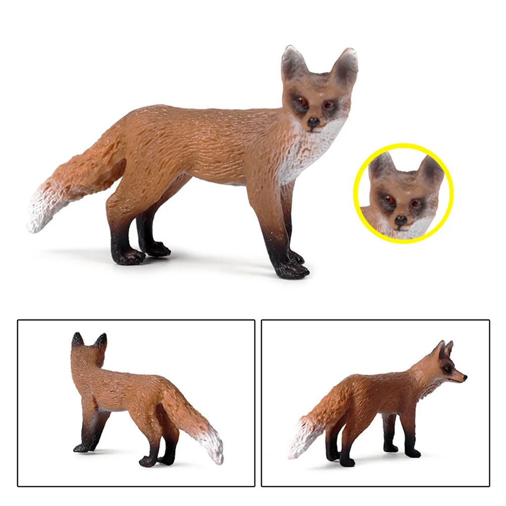 

Fox Animal Figurines Toys Figures Toy Model Figure Wildred Setstatue Forest Kids Mini Figurine Toppers Cake Animals Foxes