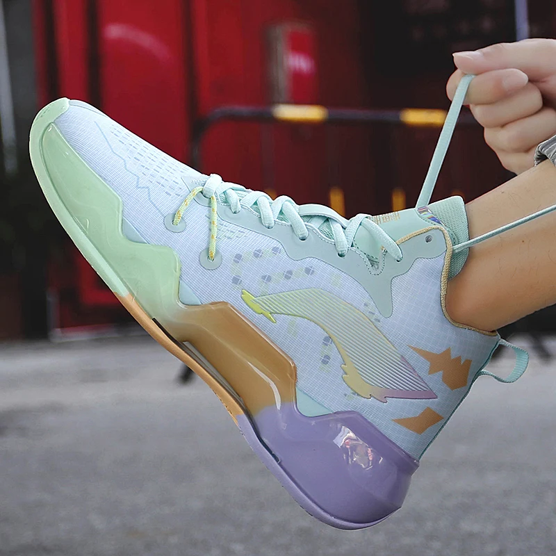 High Quality Professional Men's Basketball Shoes Women Sports Sneakers Fashion Platform Non-slip Basketball Boots Men Trainers