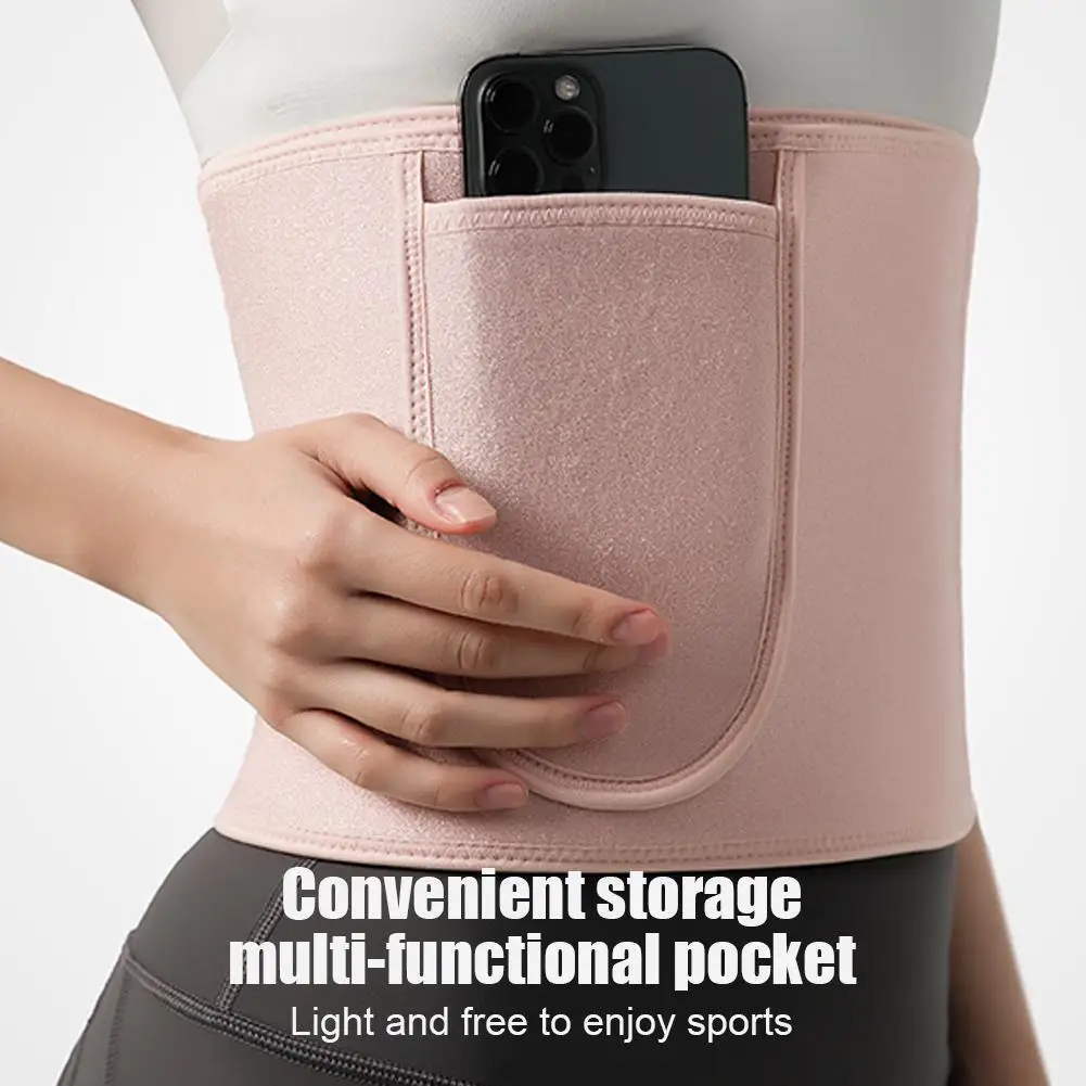 

Multi-functional Silver Ions Sweat Slimming Belt Waist Trimmer Trainer Body Shaper Sauna Belt With Pockets