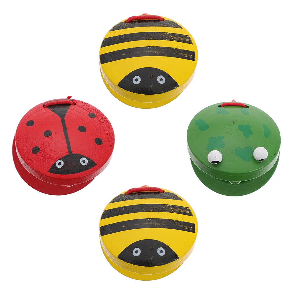 

4Pcs Children Early Education Playthings Percussion Instruments Castanets