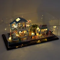 Christmas New Year Gift Mini Diy Doll House Accessories Casa Dollhouse Miniature Furniture Handmade Wooden Birthday gifts toys