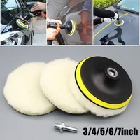 5pcs 34567 inch polishing kit polishing pad car waxing sponge disk wool wheel auto paint care polisher pads car gadget
