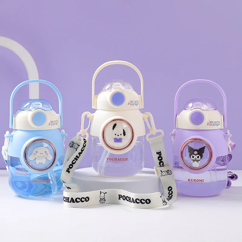 

Sanrio Kuromi Melody Sippy Cup, Детские Аниме фигурки, игрушки, огромная емкость, коричная бутылка для воды, фотоподарок