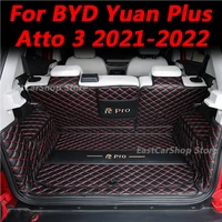 for byd atto 3 yuan plus ev 2021 2022 car trunk mat boot liner tray car rear trunk cargo mat protective pad accessories cover