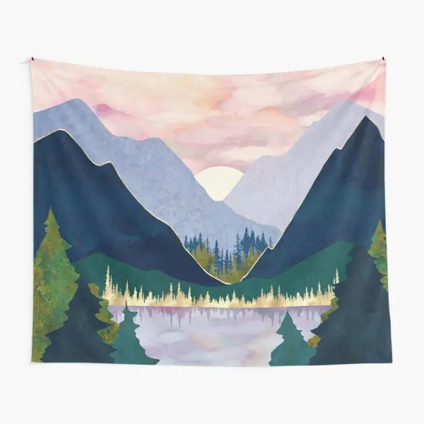 

Winter Mountain Lake Tapestry Bedroom Beautiful Mat Colored Home Yoga Hanging Towel Art Room Bedspread Decoration Living Decor