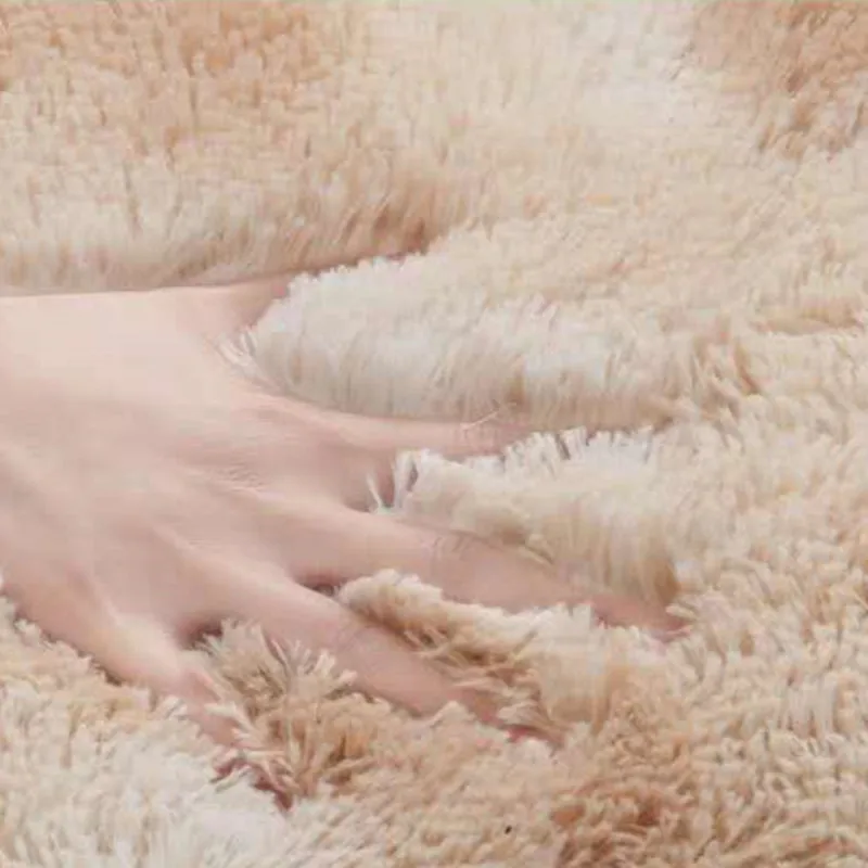 Утолщенный ковер с градиентом плюшевый коврик Tie-dye подкладка для спальни