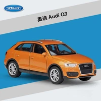 welly 136 scale metal model toy car audi q3q7 suv classic alloy diecast vehicle pull back car toys for kids gift collection