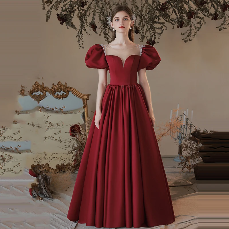 Элегантное Вечернее Платье LAMYA 2023 с пышными рукавами, модное женское платье в романтическом стиле
