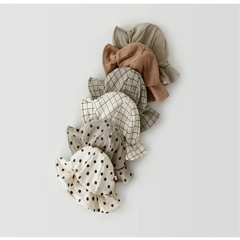 

Детская летняя шляпа, Аксессуары для младенцев, пляжная шляпа от солнца для девочек, уличная шляпа с большими полями, Детская Панама для мал...