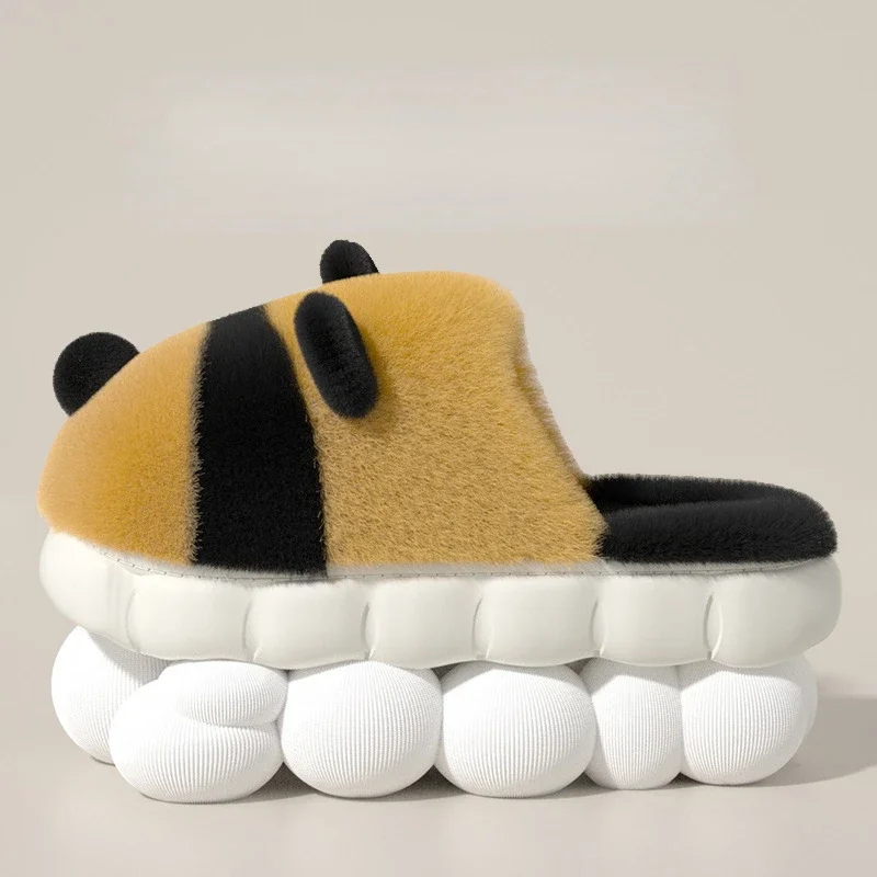 as de manga kapcie damskie Cartoon Panda zimowe ciepłe slajdy śliczne Kawaii Pluszowy Contton Dom kryty Fuzzy Floor Mężczyźni Panie Kobieta