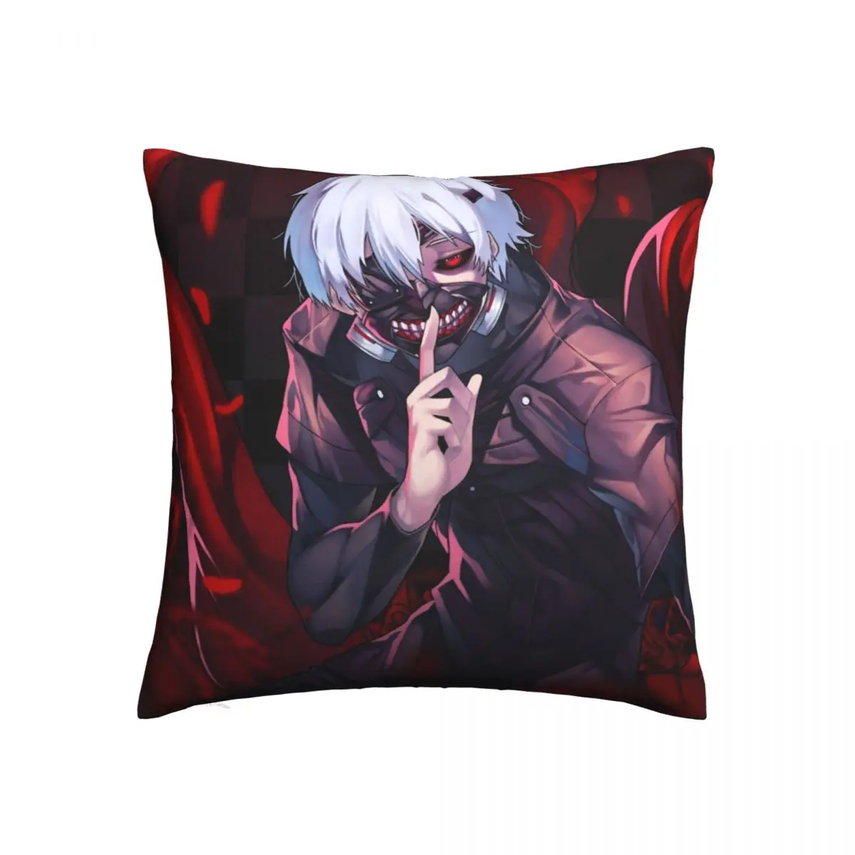 

Don't Talk Throw Pillow Case Tokyo Ghoul Ken Kaneki Fantasy Manga Cushion Home Sofa Chair Print Decorative Hug Pillowcase