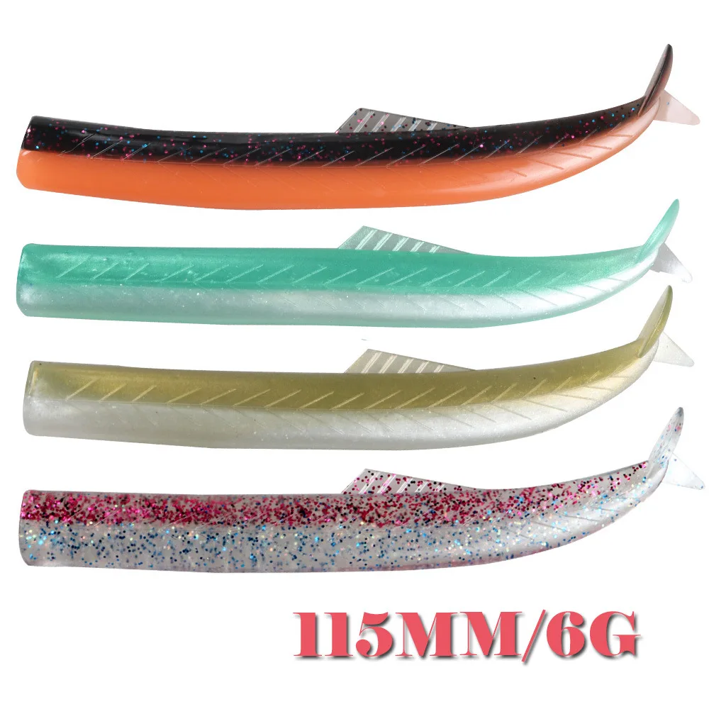 

Go-again Leadhead Hook, lure Soft Bait Set Three Tail Softfish 115mm 6g Softbody Simulator