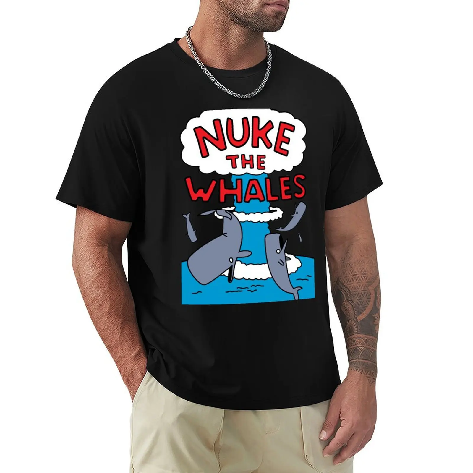 Фото Футболка Nuke The Whales с повседневным принтом №1