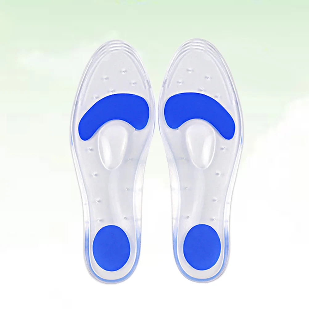 

1 Pair Silicone Shoe Insoles Absorption Arch Support Orthotic Shoe Insert Shoe Pad Cushions Care for Relieve Plantar Fasciitis