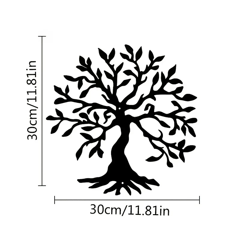 Металлическая Настенная картина силуэт дерева жизни настенная подвесная