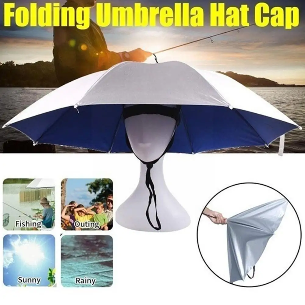 

Outdoor Fishing Caps Foldable Umbrella Hat Anti Hiking Camping Golfing Travel Rain Activities Outdoor Beach Protec F6o0