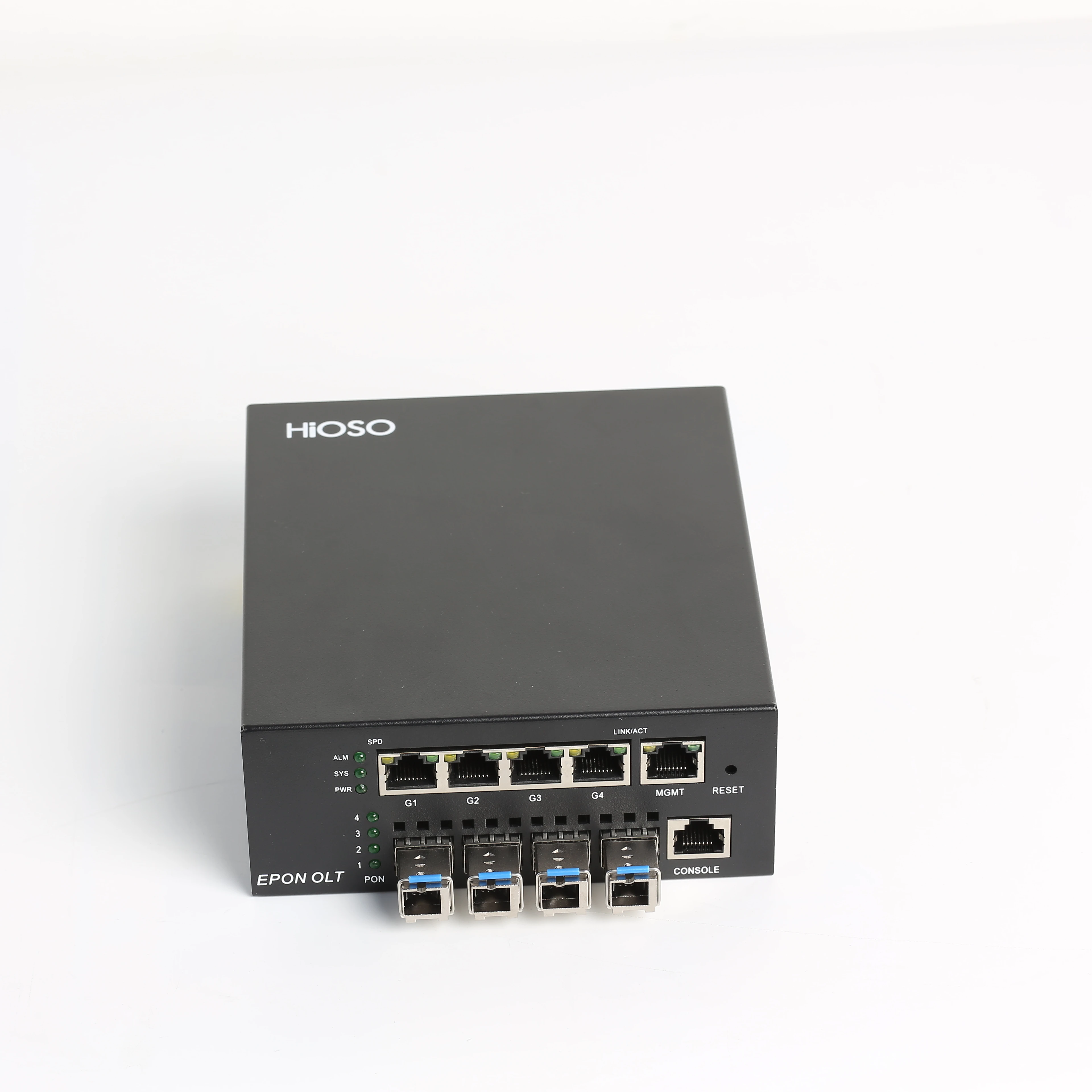 

Compatible fiber optic equipment 4 ports olt 4 Rj45 uplinks epon olt 4ports with 4 SFP pon modules