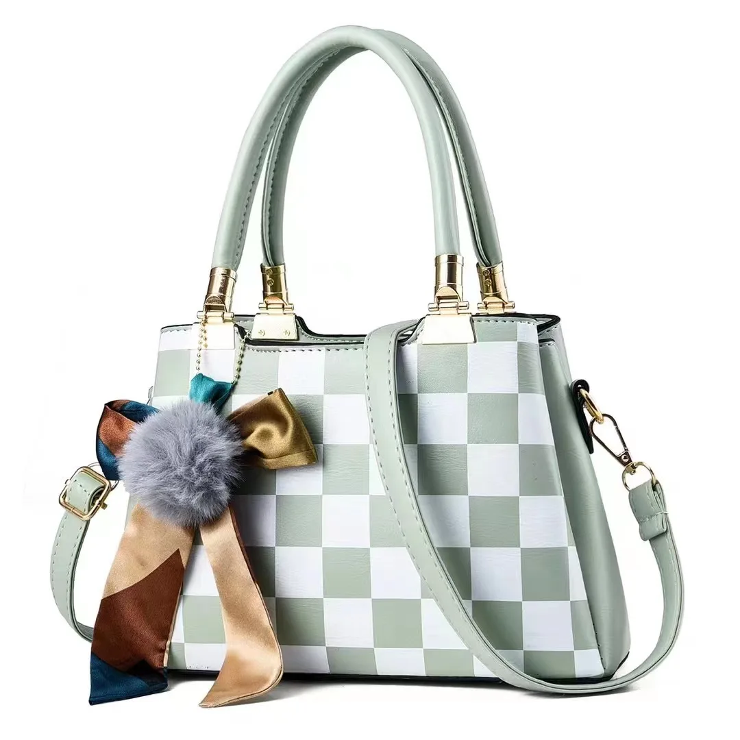 

CIKER Bag New Fashion Large-capacity Ladies Handbag Female Plaid Women's Casual Shoulder Messenger Bucket Bag