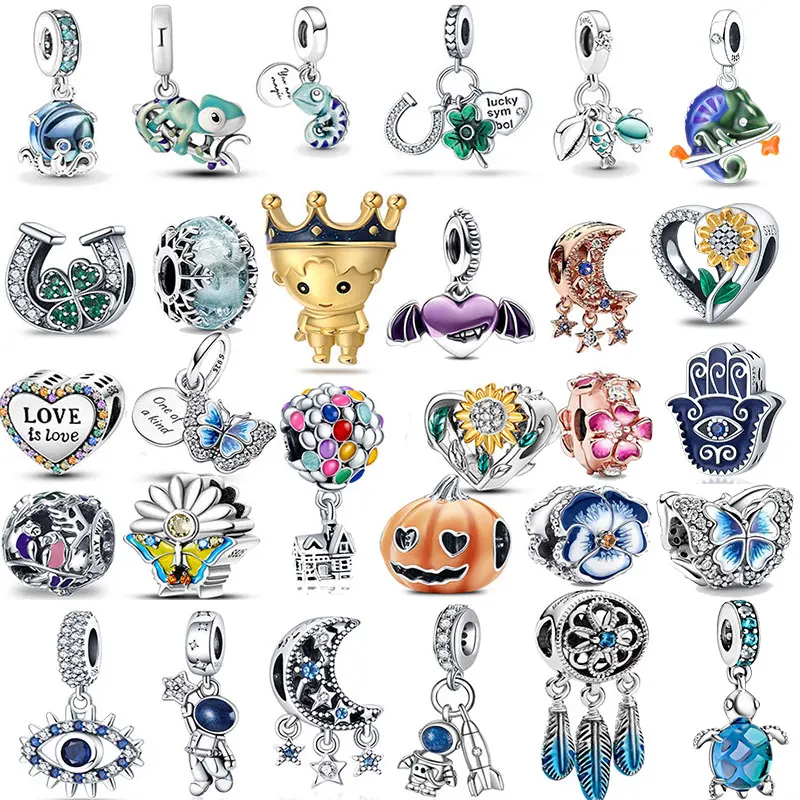 Подвеска из серебра 100% пробы в виде осьминога-хамелеона 925 подходит для браслета