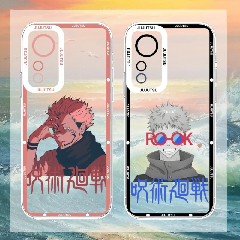 

Jujutsu Kaisen Anime Phone Case For Xiaomi Redmi Note 10 12 11 Pro Lite Proplus Pocox3GT F3 Transparent Soft TPU Telefoon Cover