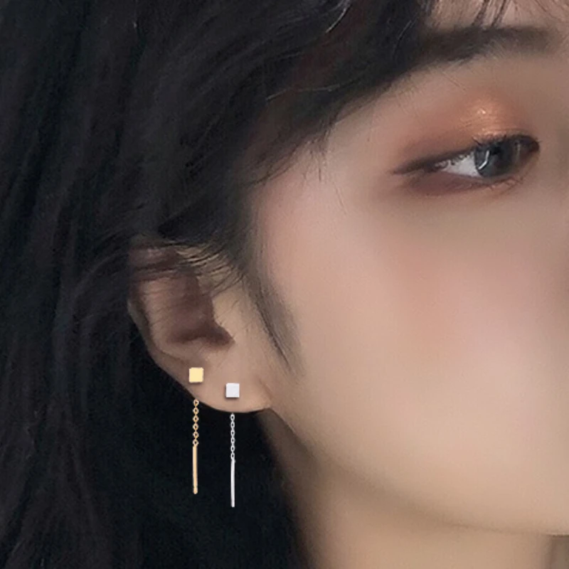 Трендовые длинные висячие серьги с кисточками для женщин золотые Розовые