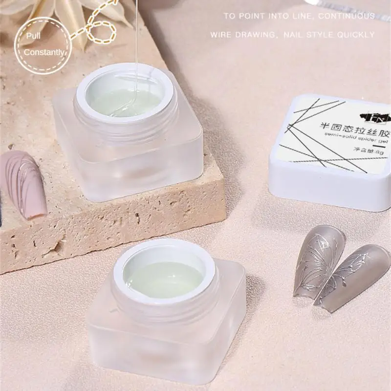 

Pull Wire Nail Polish Gel Solid Transparent Disposable Semi-permanent Nail Glue Brushed DIY Soak Off UV LED Nail Art