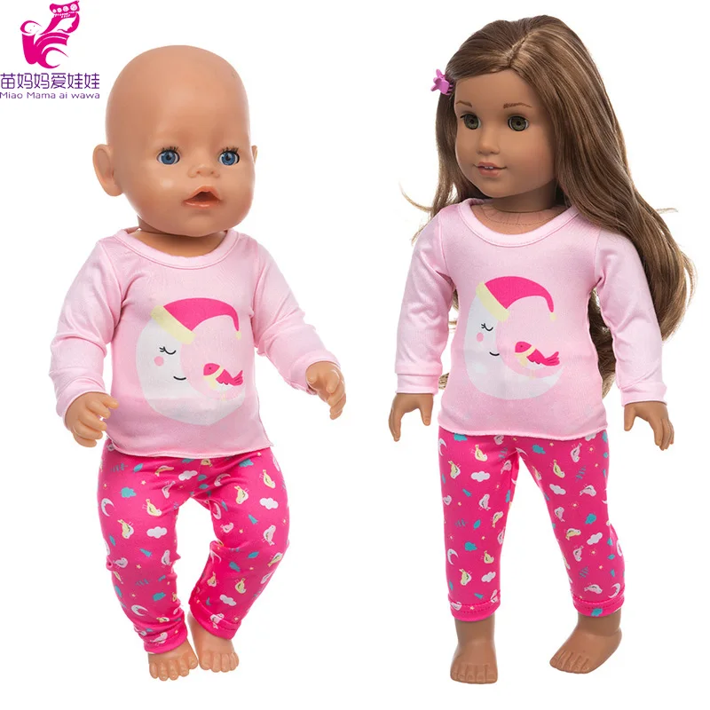 

43 см кукольная одежда, розовый комплект 40 см Nenuco Ropa Y Su Hermanita, 18 дюймов, Одежда для кукол, пижамный комплект