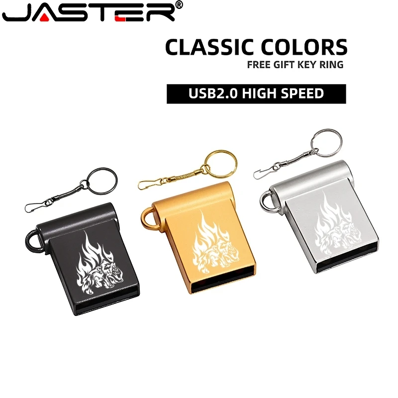 

JASTER New Super Mini Metal Usb Flash Drive 4G 8G 16G Pen Drive 32GB High Speed Memory Stick U Disk 64G Pendrive 2.0 Memoria Usb