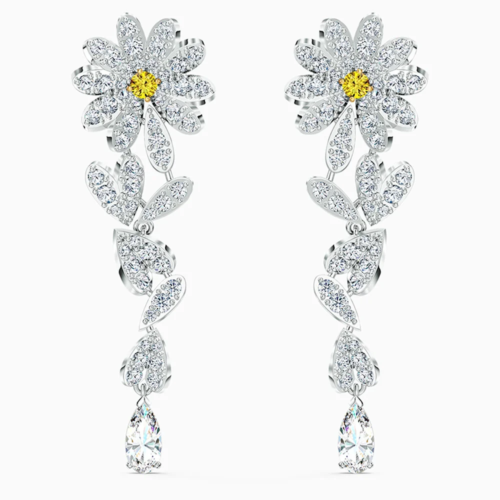 Swa ожерелье 1:1 Модные ювелирные изделия Высокое качество вечный цветок желтый