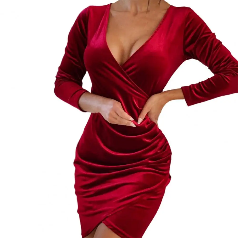 

Соблазнительные облегающие платья для женщин 2022, однотонное удобное элегантное платье длиной выше колена на молнии с планкой, для вечеринк...