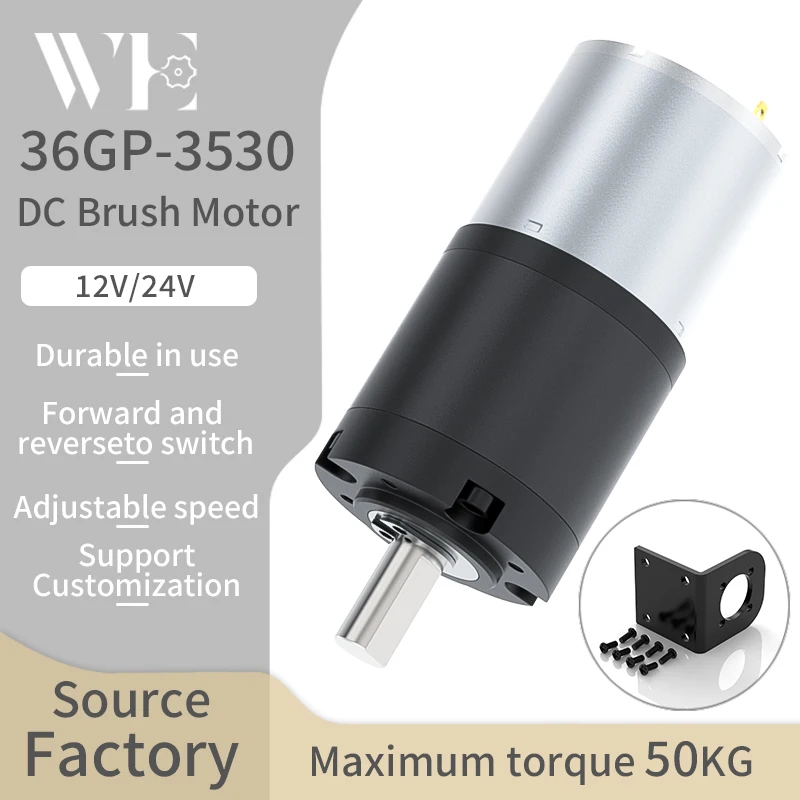 

36GP-3530 Miniature DC Planetary Gear Motor 12V24V Adjustable Speed 8RPM~1621RPM High Torque Brushed Motor