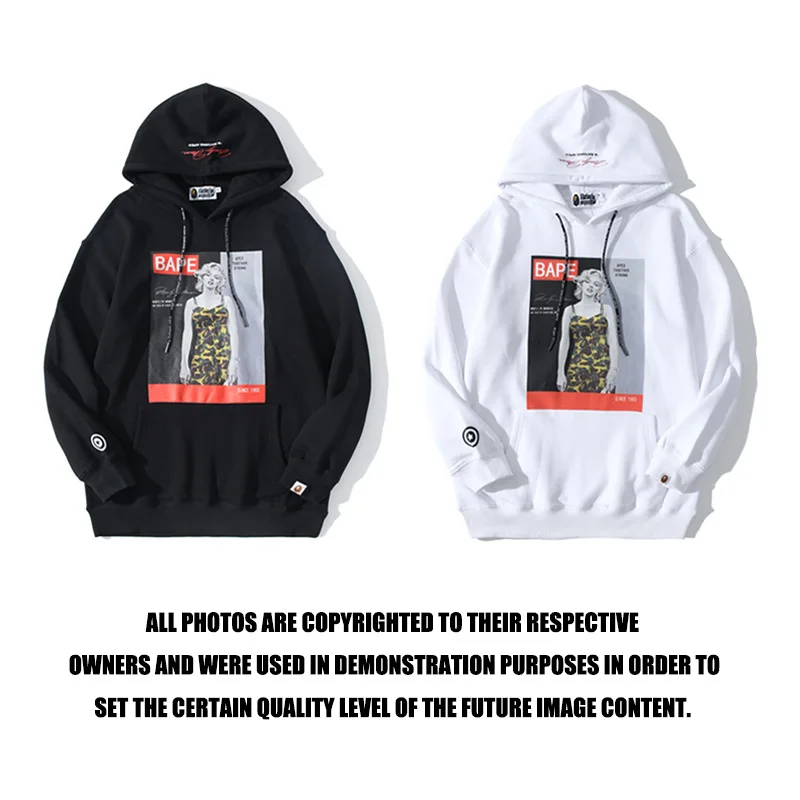 

BAPE Pullovers 2022 New High Quality Cotton Fleece Black Print Hoodies For Men Women Autumn Winter Shark Sudaderas Sweatshirt
