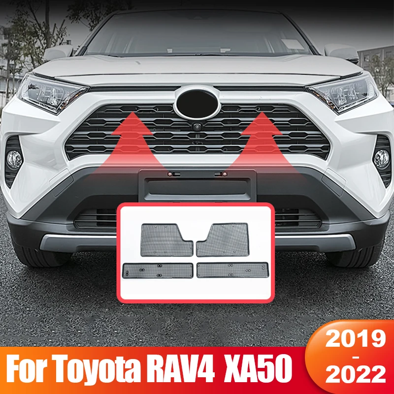 

Передняя решетка для автомобиля Toyota RAV4 XA50 2019 2020 2021 2022 RAV 4 XA 50, экран от насекомых, внешние модифицированные детали, аксессуары