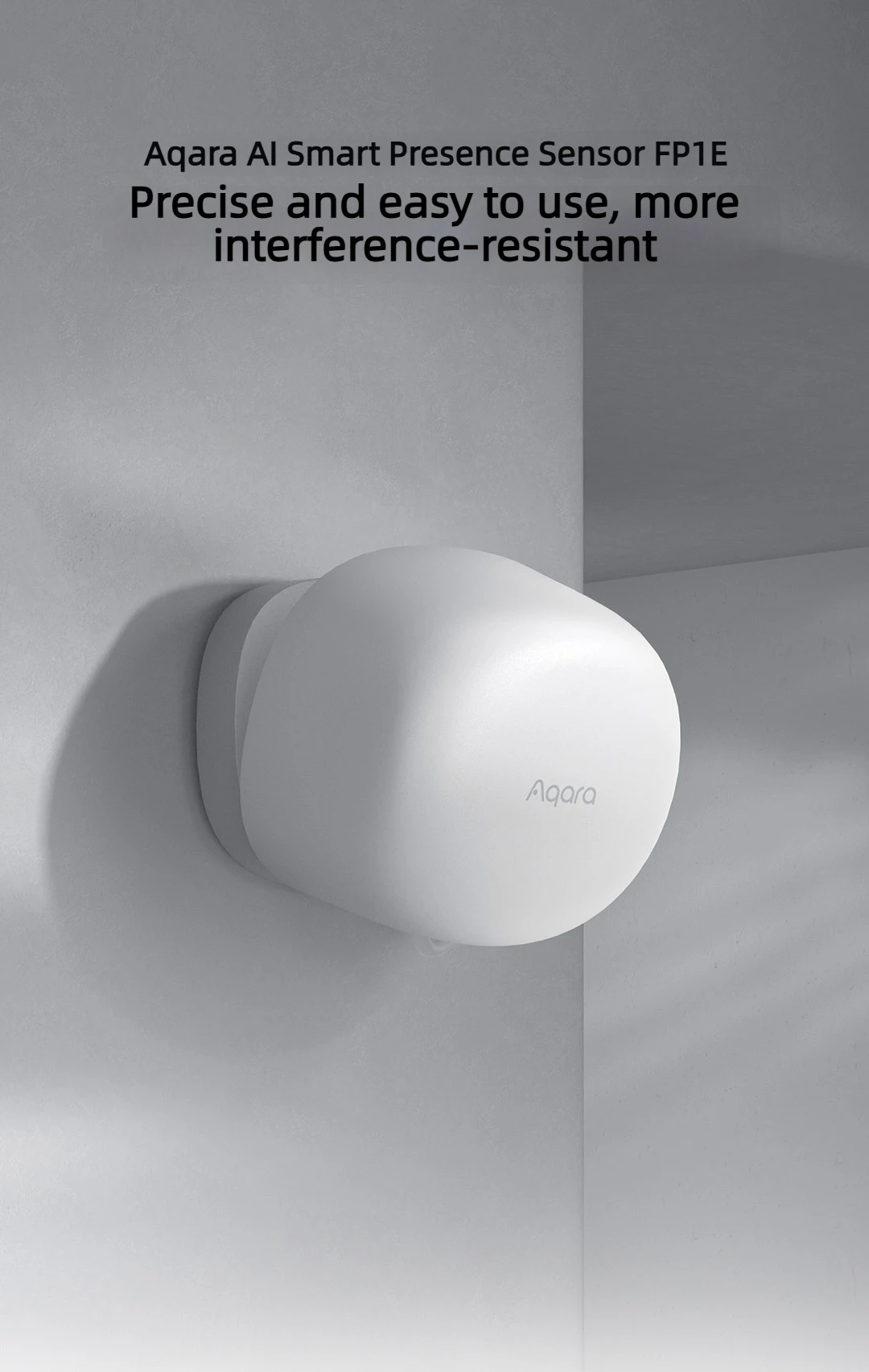 Фото Aqara ​ ​ ​ ​ Умный датчик присутствия AI FP1E Zigbee 3.0 с радаром миллиметрового диапазона, датчик-выключатель AI с поддержкой Matter для Apple HomeKit №3