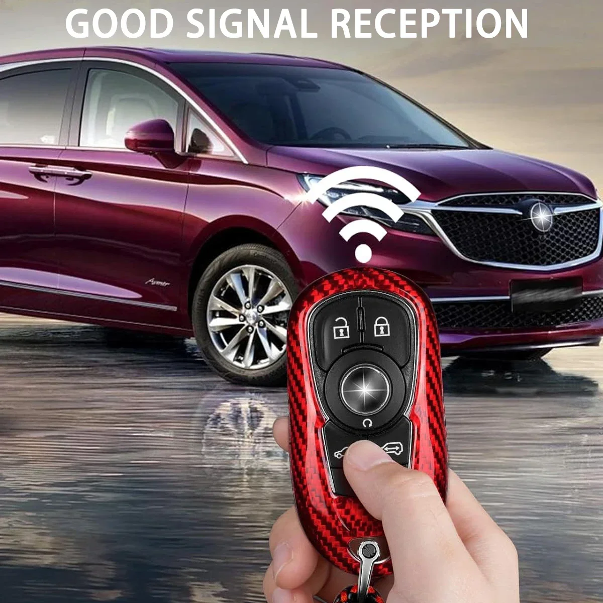 Автомобильный брелок для Buick GL8 с брелоком из настоящего углеродного волокна
