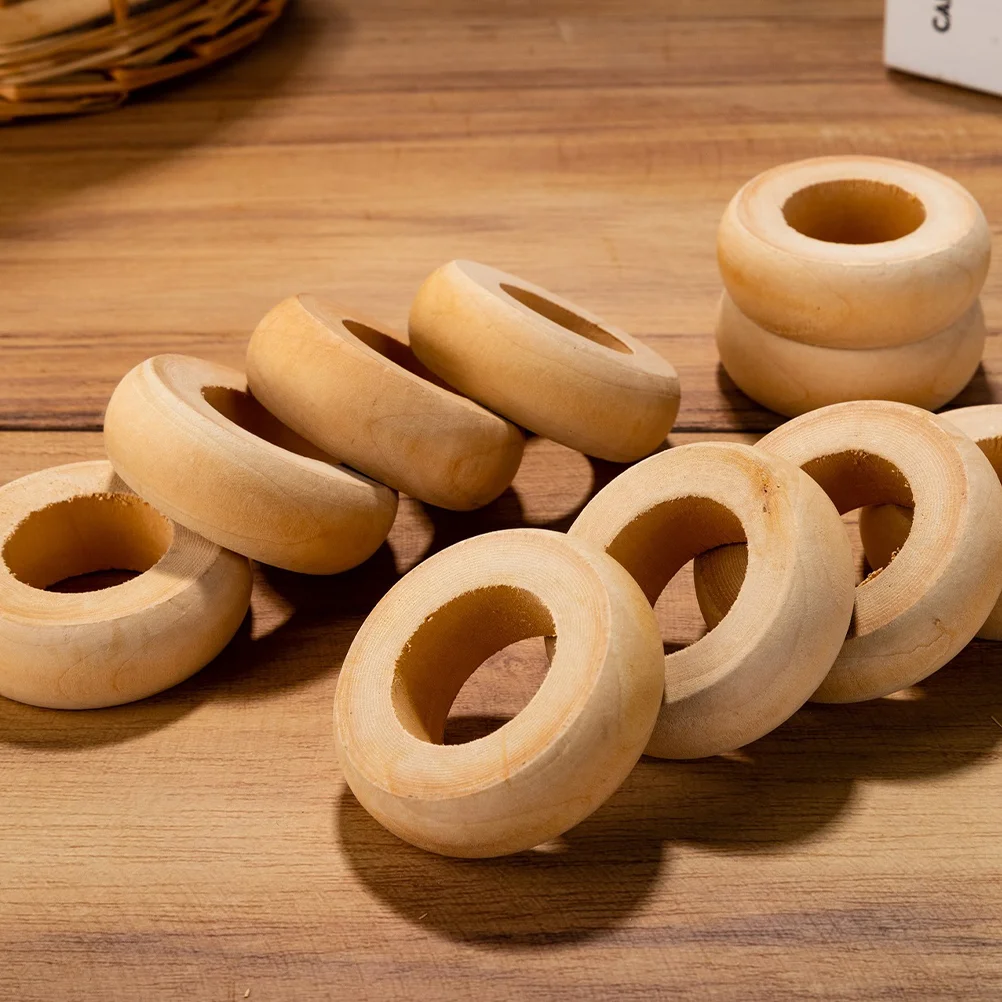 20 шт. держатель для колец салфеток деревянные кольца деревенская пасторальная
