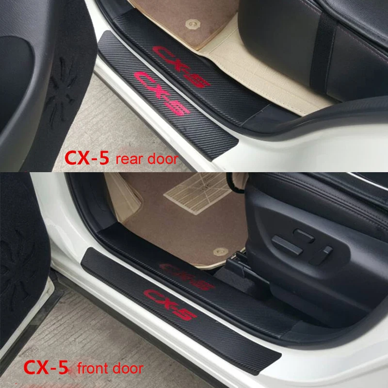 

Автомобильный порог из углеродного волокна Mazda CX 5, накладка-манжета, 4 шт., автомобильные аксессуары, безделушки, защита, индивидуальный прод...