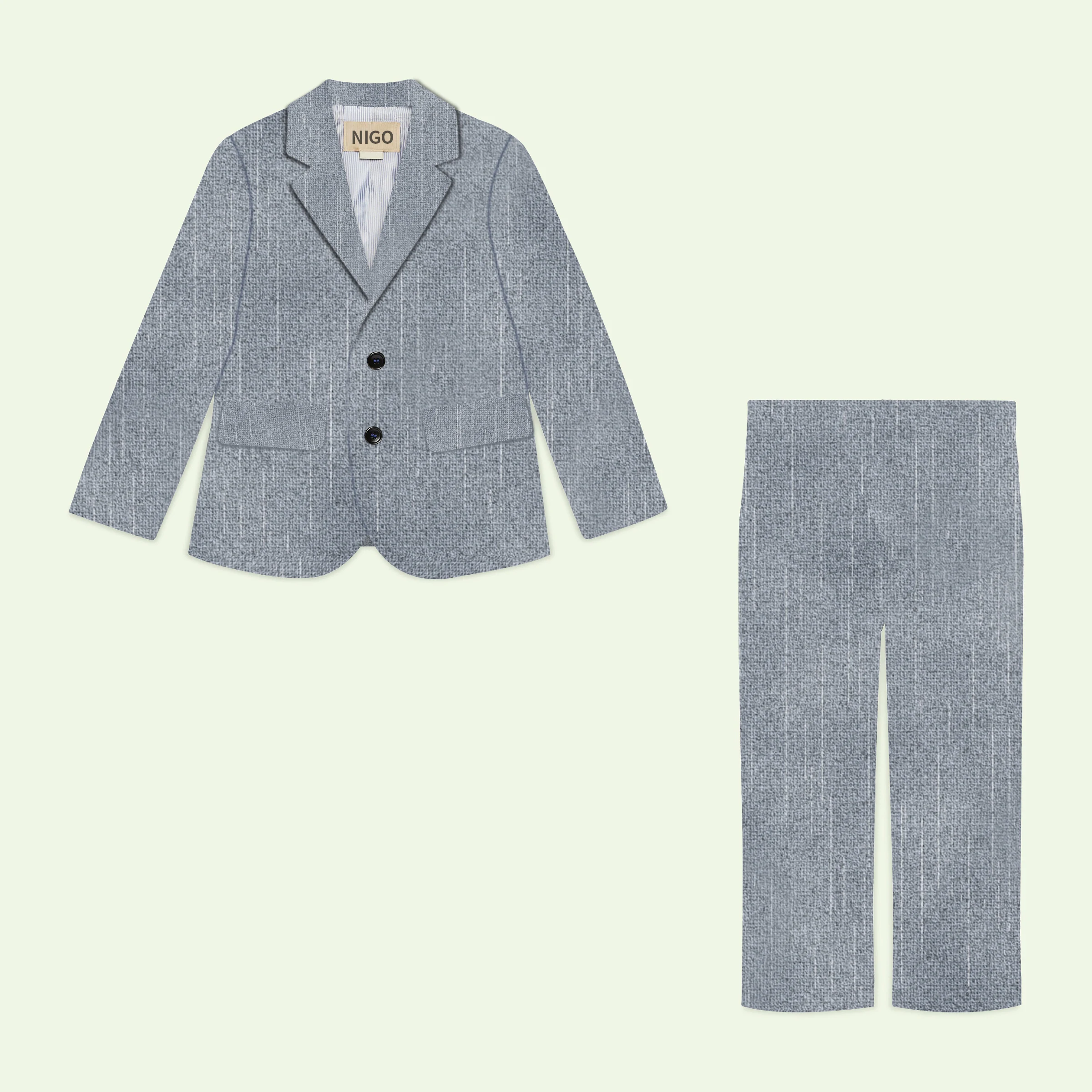 

NIGO Children's Jacquard Jacket Casual Coat Trousers Suit #nigo38824