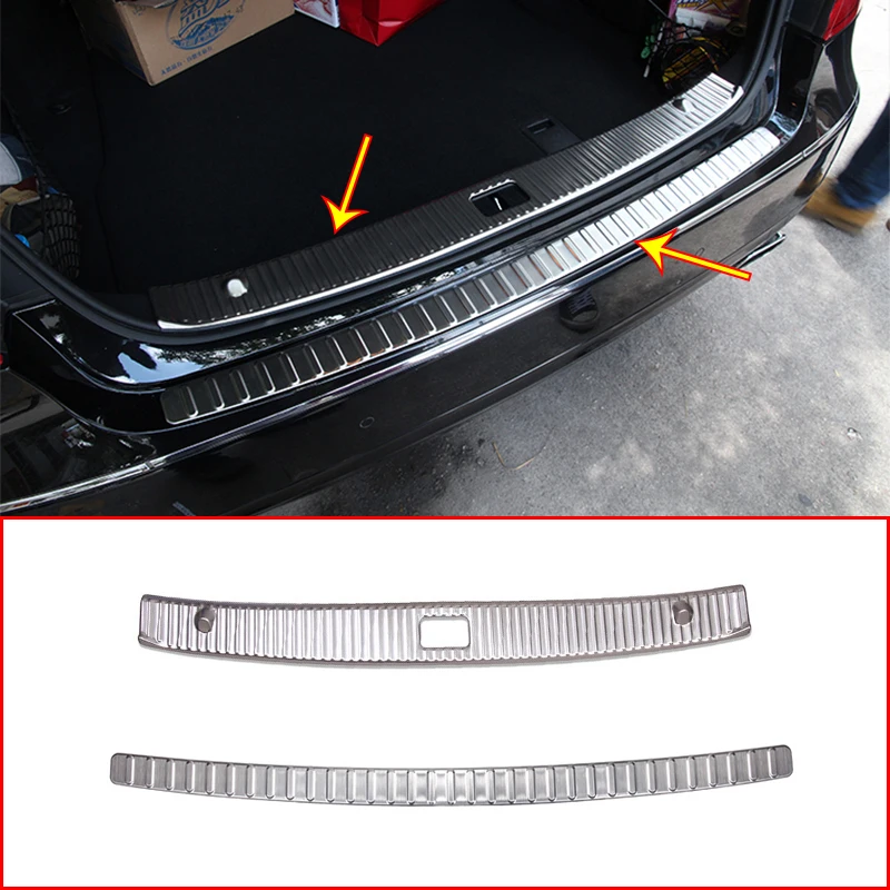 

For Mercedes Benz E Class W212 E180l E200l E260l E300l Stainless Rear Bumper Inner /Outside Sill Plate Threshold Protector Cover