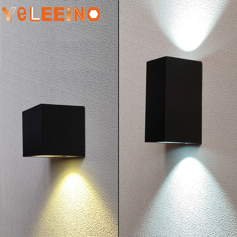 

IP65 LED Wall Lamp Outdoor COB Waterproof Garden Lighting Aluminum AC86-265 Indoor Bedroom Living Room Stairs 10W Wall Light